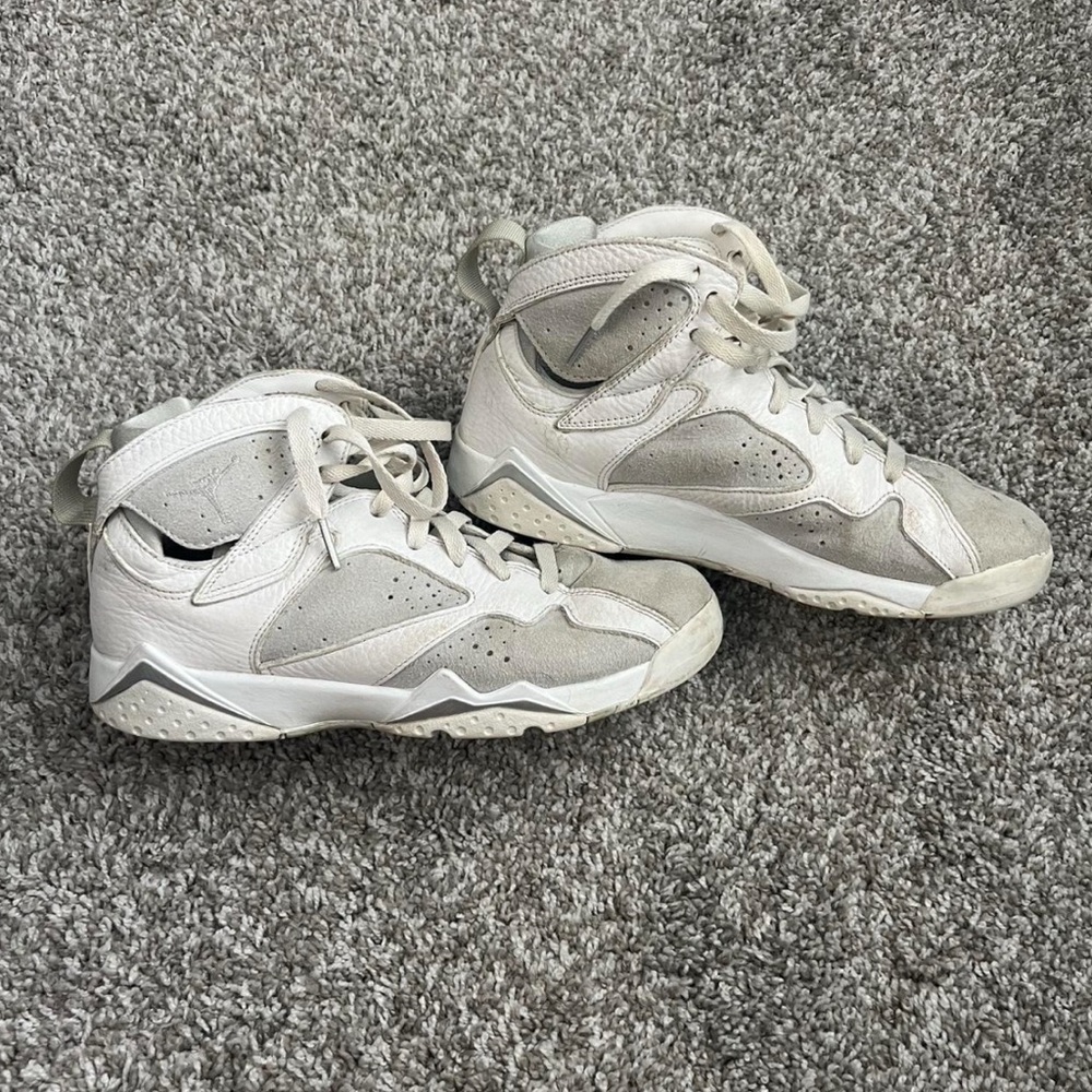 Youth White Jordans High-Top Sneakers